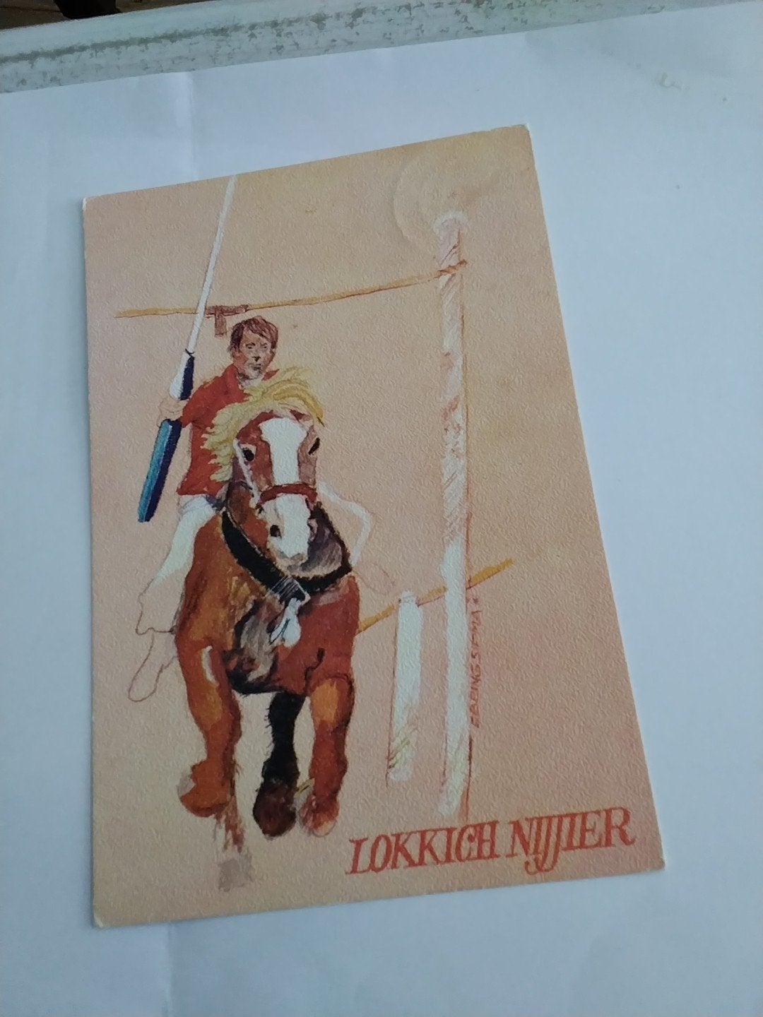 Ansichtkaart Lokkich Nijier (Friesland)Ebbing Sipma, Ophalen of Verzenden, 1960 tot 1980, Gelopen