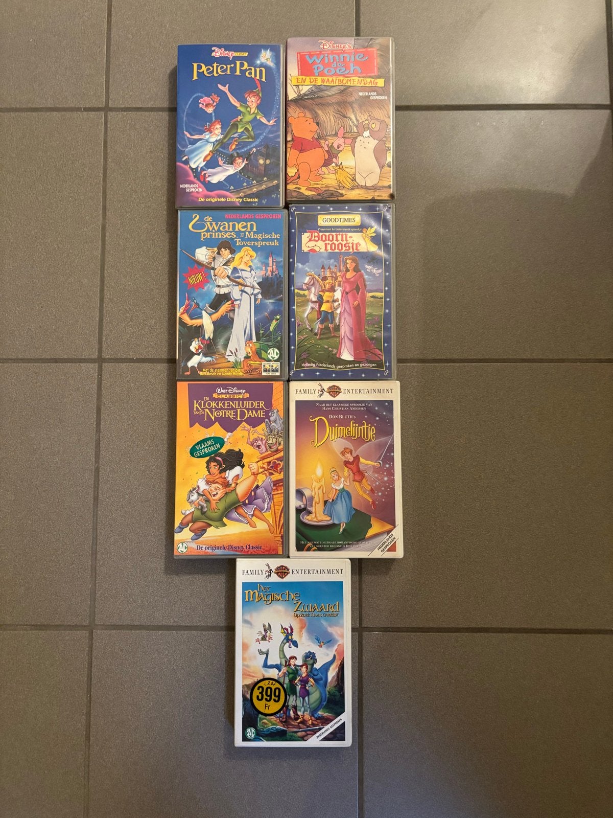 Disney VHS-collectie: Peter Pan, Winnie de Poeh en meer, Gebruikt, Alle leeftijden, Kinderfilm, VHS