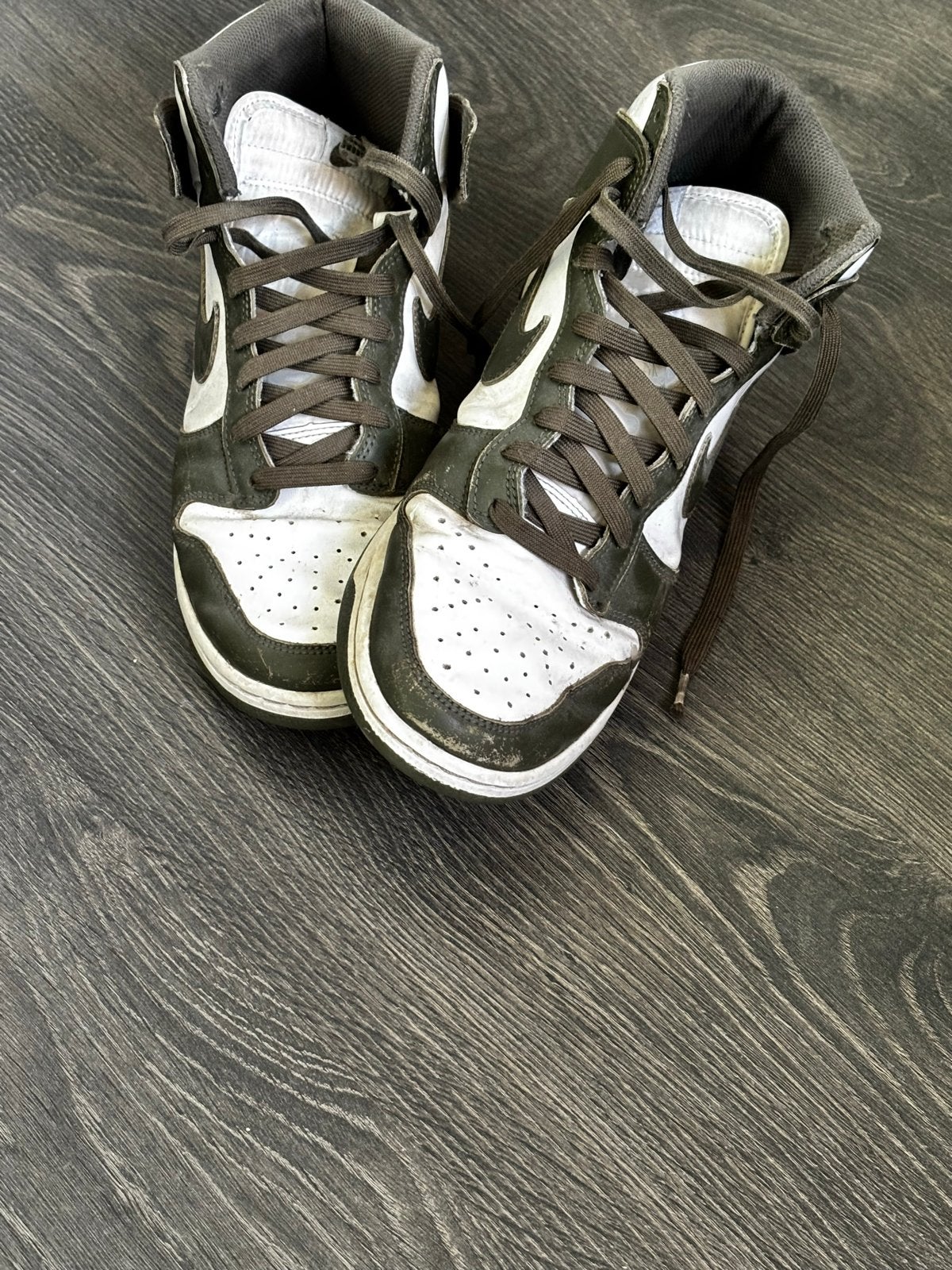 Nike Dunk High Sneakers - camo green/Wit 42,5, Ophalen of Verzenden, Sneakers of Gympen, Gedragen, Groen
