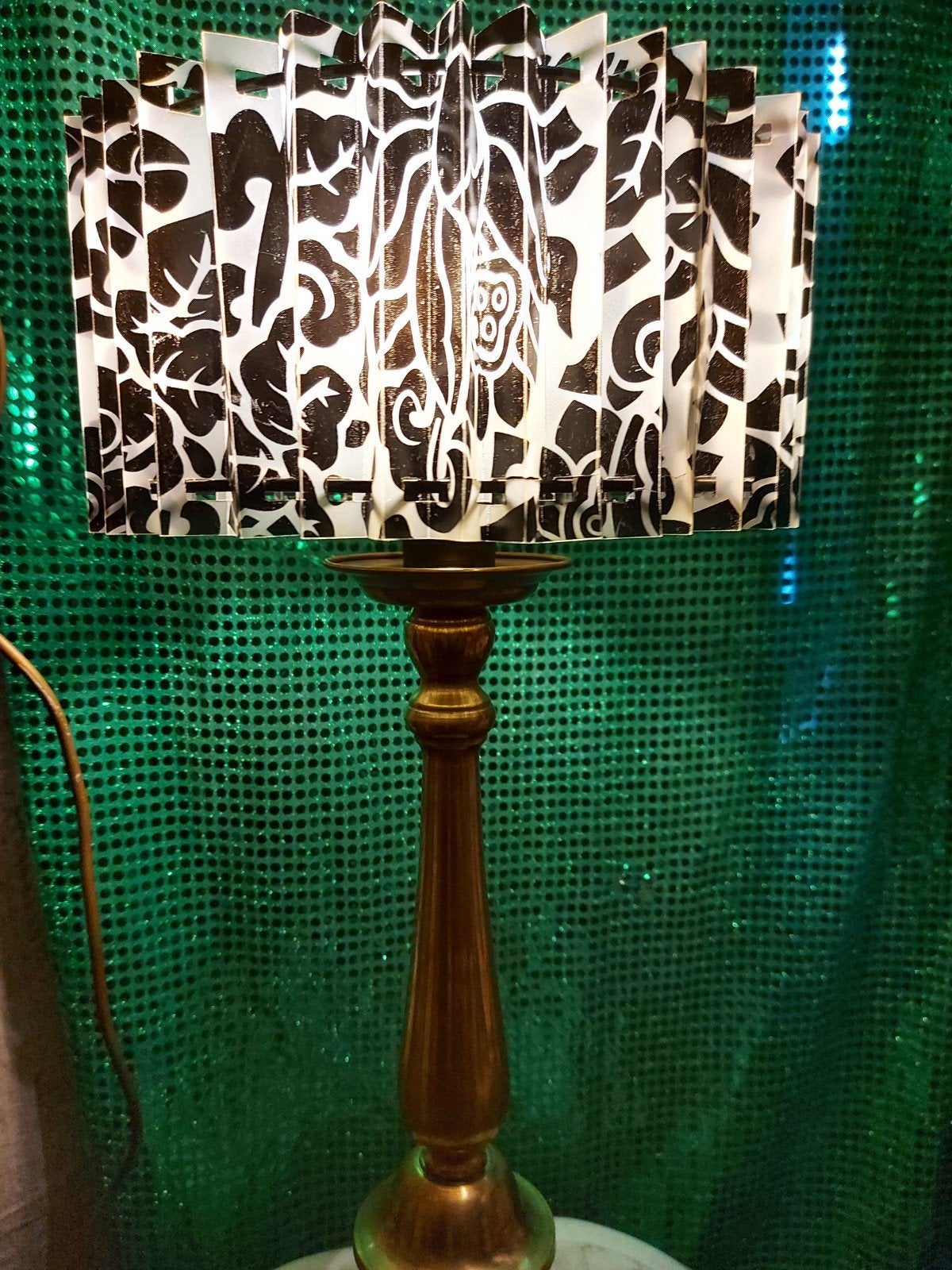 Mooie tafellamp Tijger H60cm koper, Ophalen, Zo goed als nieuw