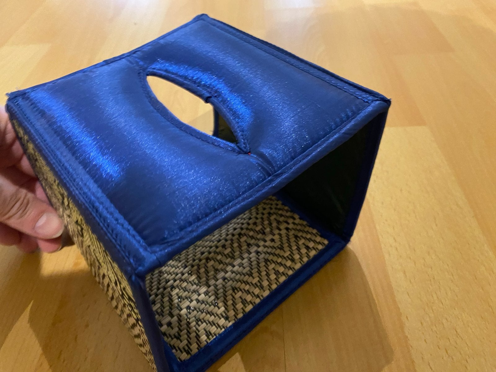 Decoratieve tissuebox met olifantenpatroon, Huis en Inrichting, Blauw, Ophalen of Verzenden, Textiel, Oosters
