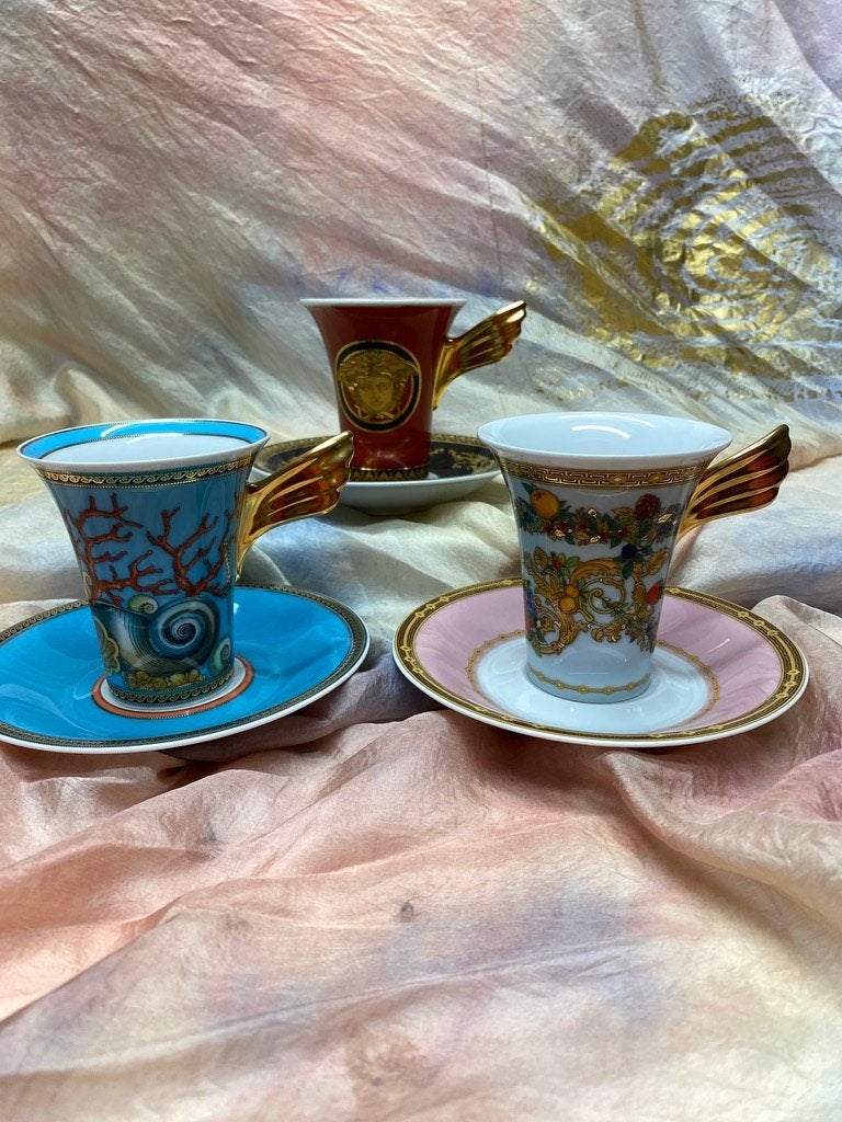 Versace koffie kopje en schotel, Ophalen, Overige merken, Zo goed als nieuw, Overige stijlen