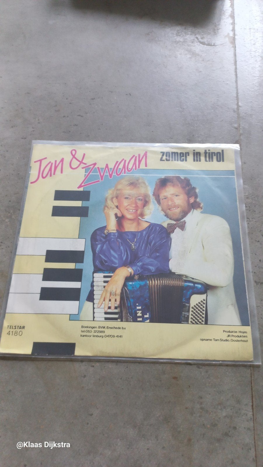 Jan & Zwaan - Zomer in Tirol, Ophalen of Verzenden, Gebruikt, 7 inch, Schlager