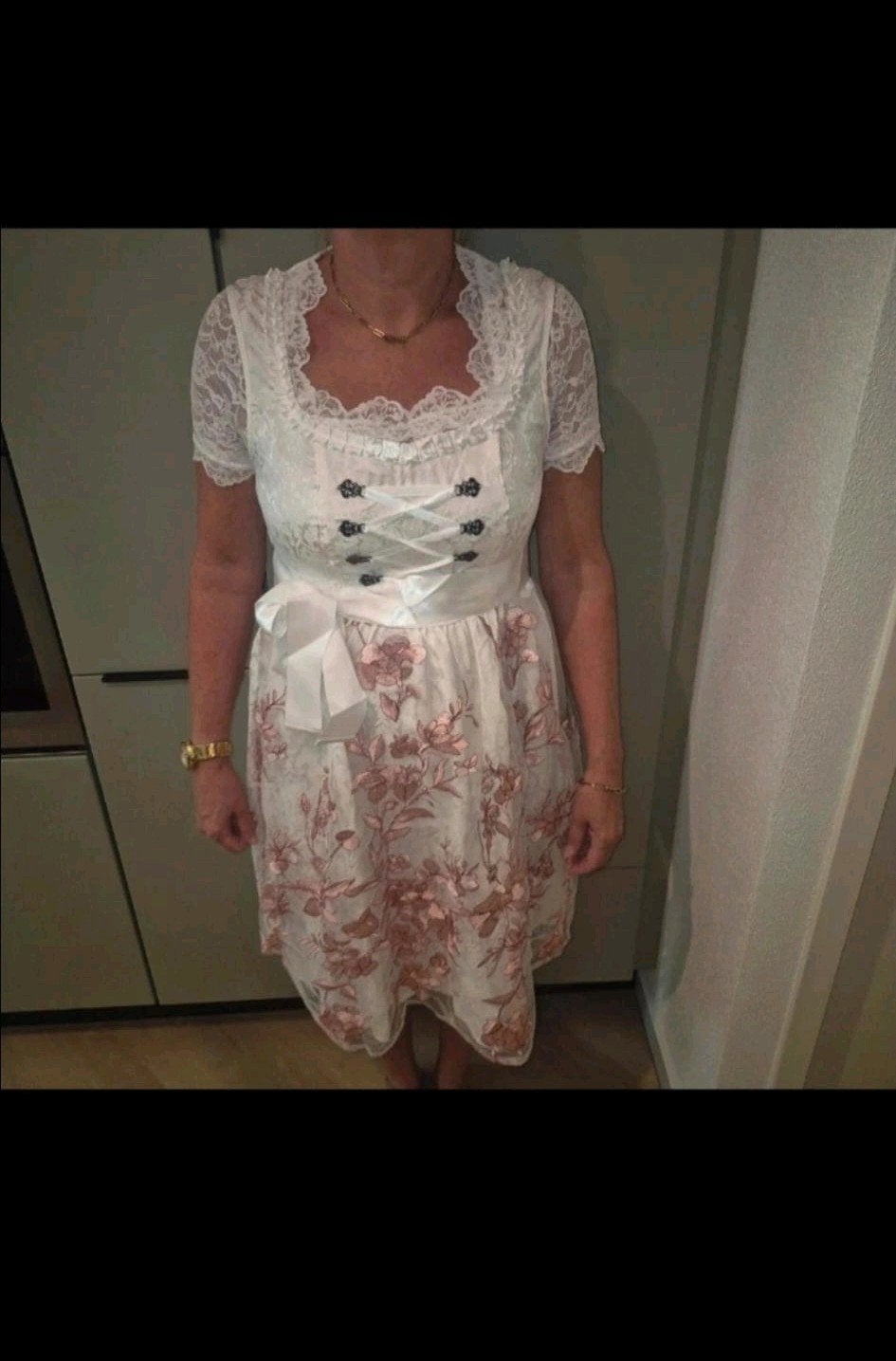 Dirndl maat M, Maat 38/40 (M), Overige typen, Wit, Nieuw
