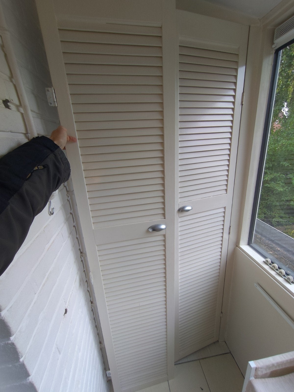 Witte Louvredeuren/binnendeuren, Ophalen, Gebruikt, Minder dan 80 cm, Binnendeur