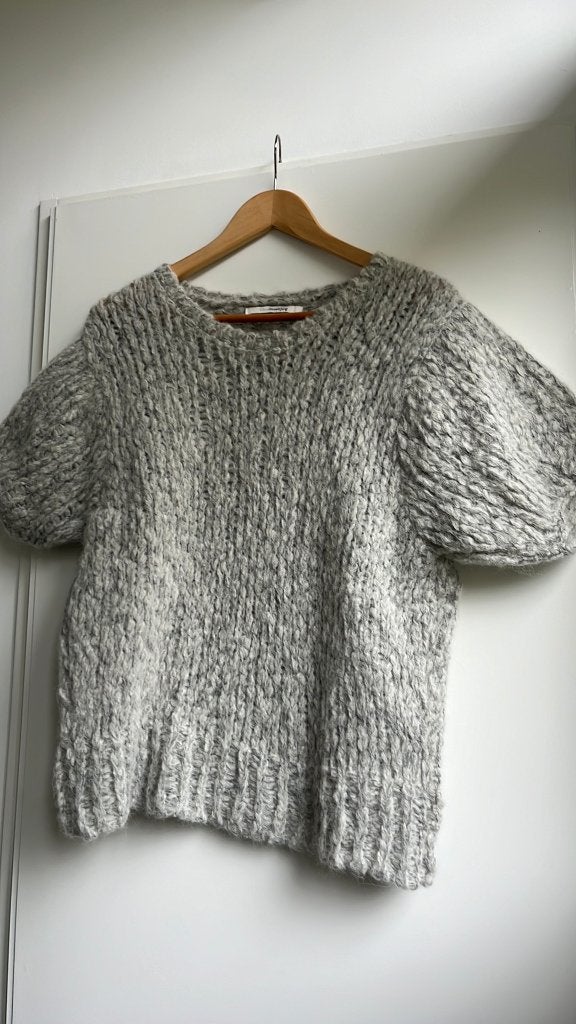 Sibin Ljinneberg alpaca trui met korte mouw grijs maat S, Verzenden, Grijs