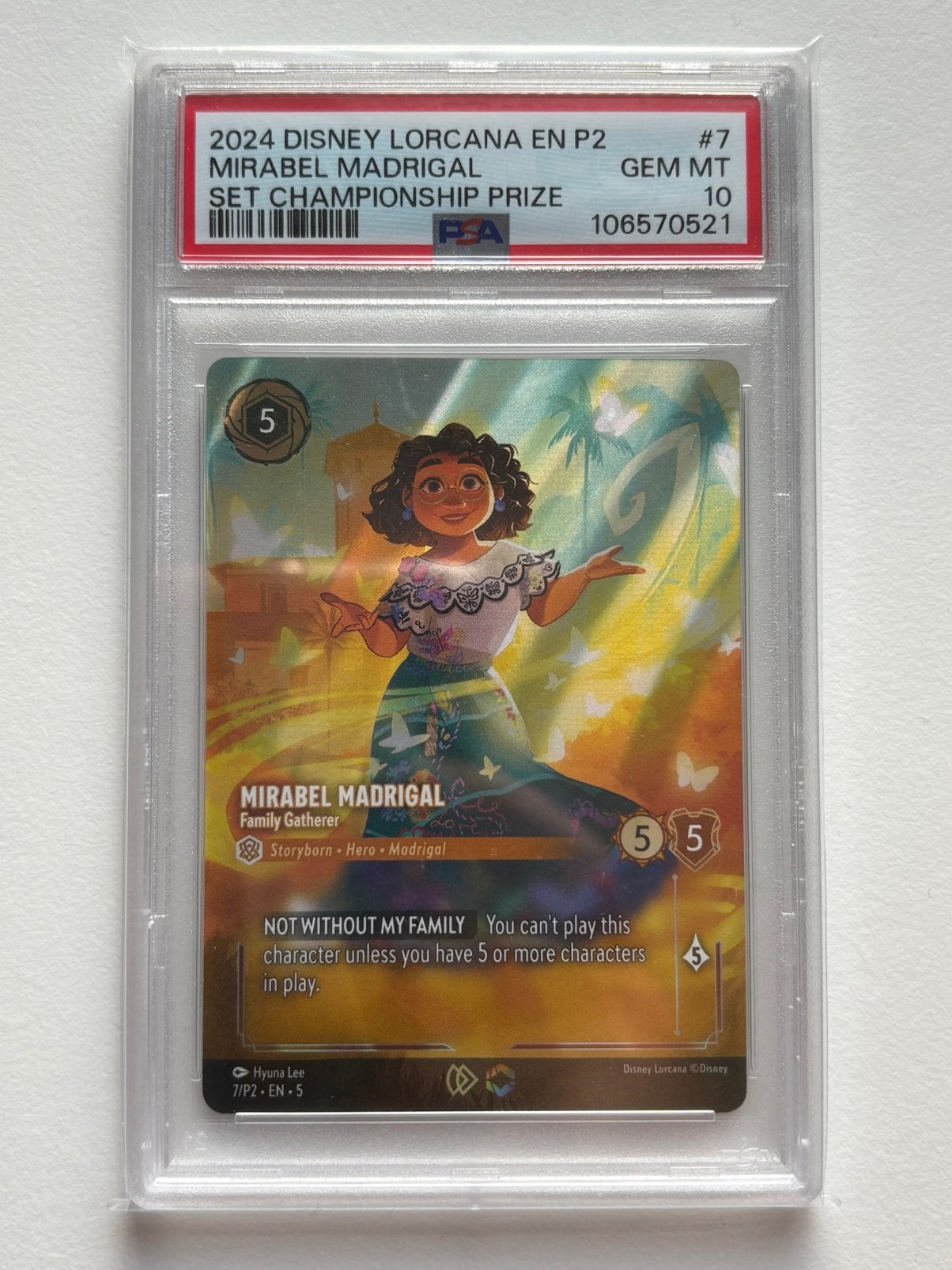 Mirabel Madrigal Set Championship Prize promo PSA10., Ophalen of Verzenden, Nieuw, Losse kaart, Foil