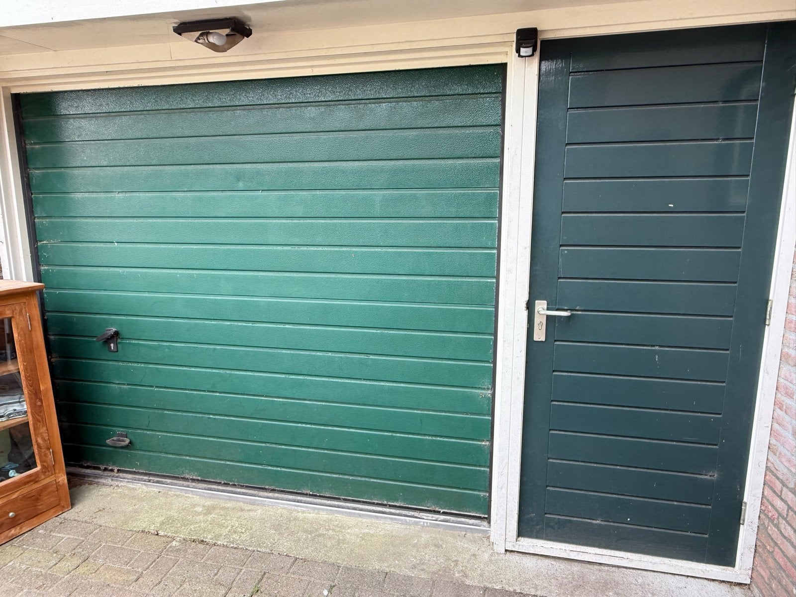 Goed werkende elektrische garagedeur compleet, Ophalen, Gebruikt, 120 cm of meer, Garagedeur