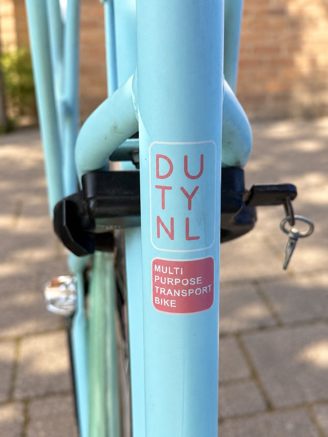 Gazelle Duty NL transportfiets – turquoise met roze velgen, Terugtraprem, Gazelle, Versnellingen, Zo goed als nieuw