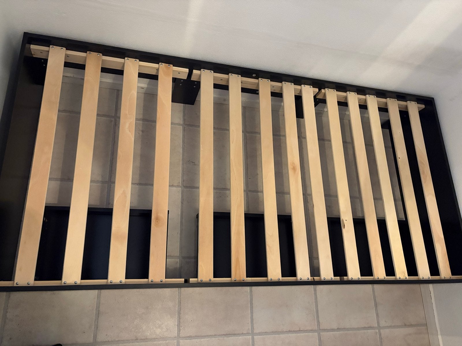 VidaXL bed 90x190 met 6 lades - Zo goed als nieuw, Ophalen, 90 cm, Eenpersoons, Zwart