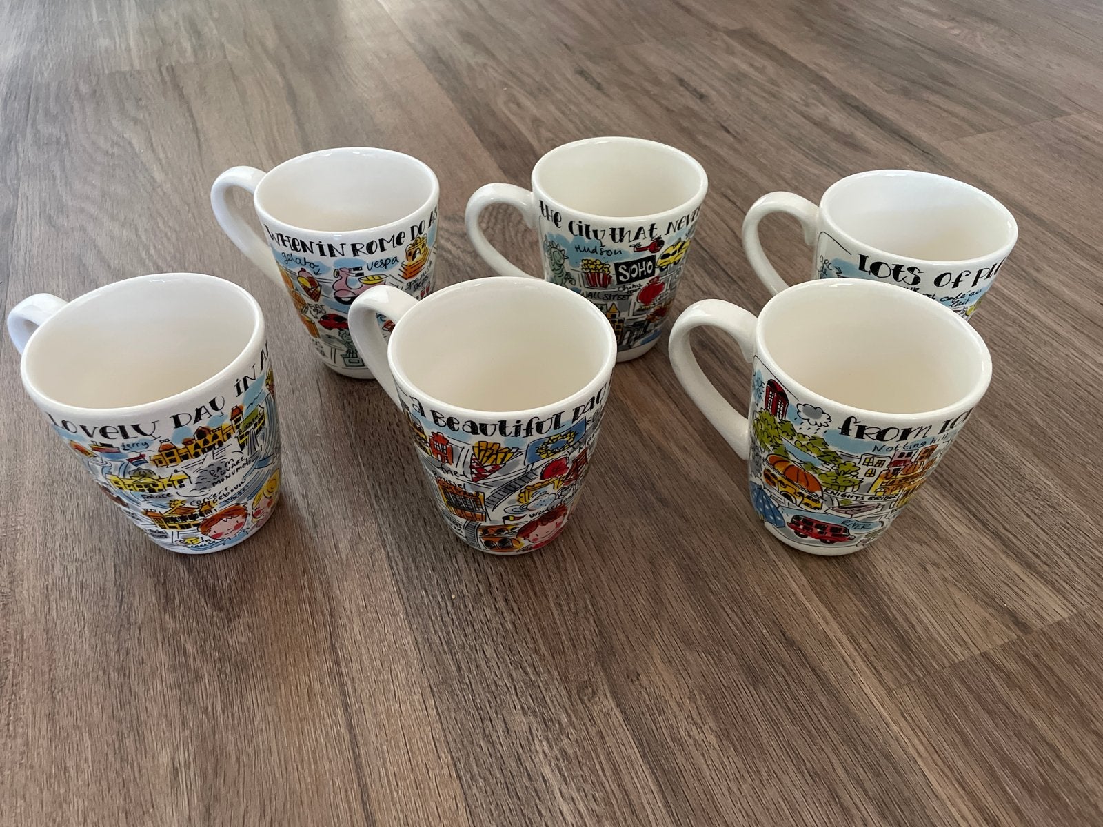 Set van 6 Blond Amsterdam mokken - Wereldsteden, Blond Amsterdam, Overige typen, Ophalen of Verzenden, Zo goed als nieuw