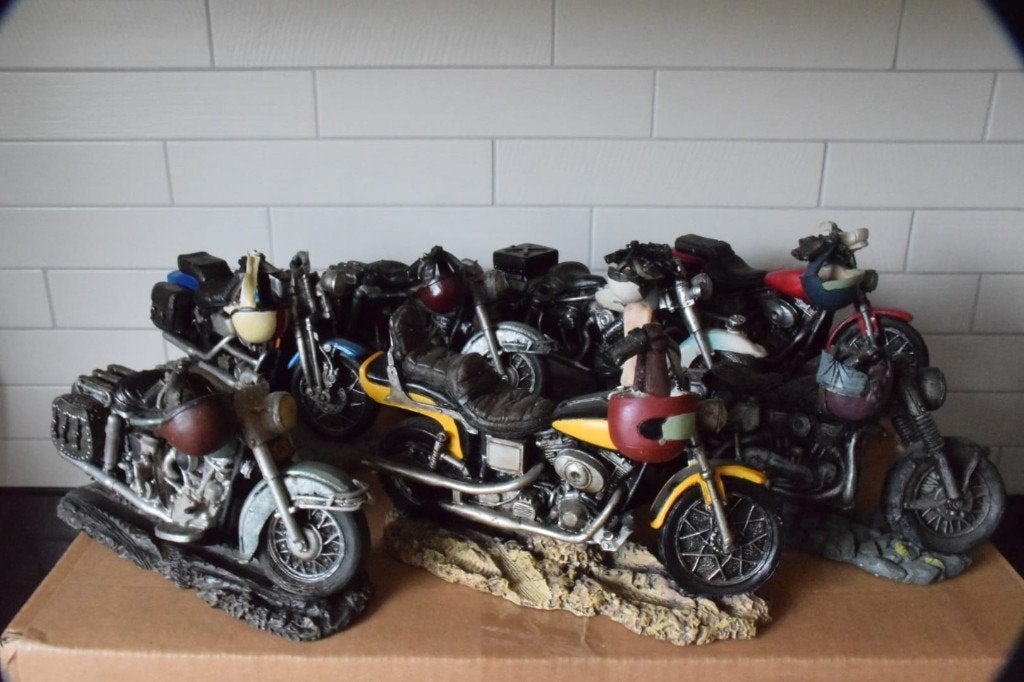 8x Harley Davidson met motorhelm polystone, Ophalen, Nieuw, Overige typen