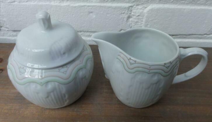 SALE Friesland Melitta roomstelletje met pastel motief, Huis en Inrichting, Keuken | Servies, -, -, Overige typen, Ophalen of Verzenden