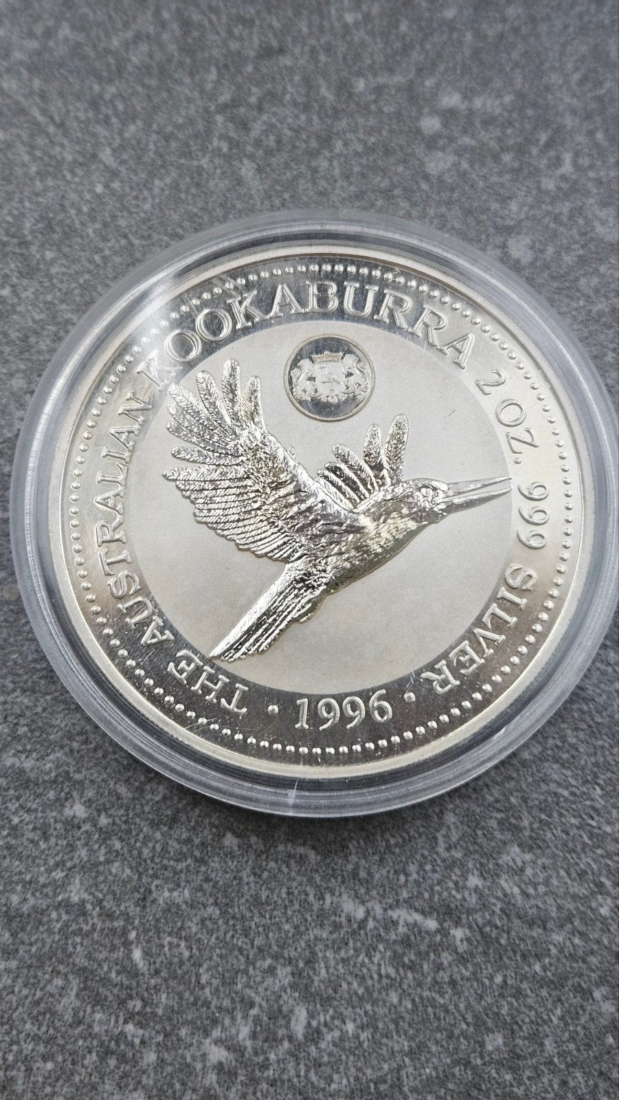 2 ounce kookaburra 1996 privy den haag, Ophalen of Verzenden, Zilver