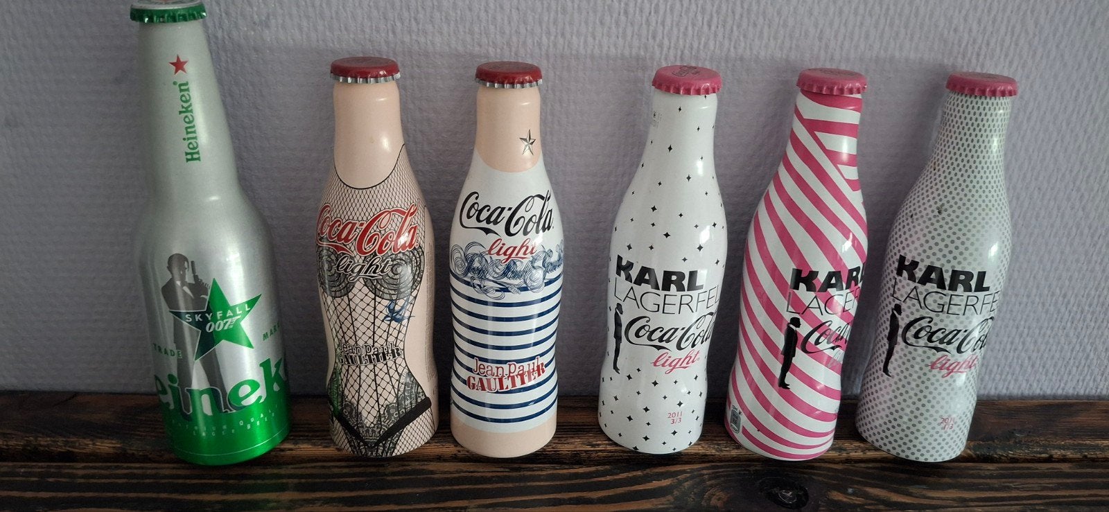 Verzameling van 6 unieke Coca-Cola en Heineken flessen, Ophalen of Verzenden, Gebruikt
