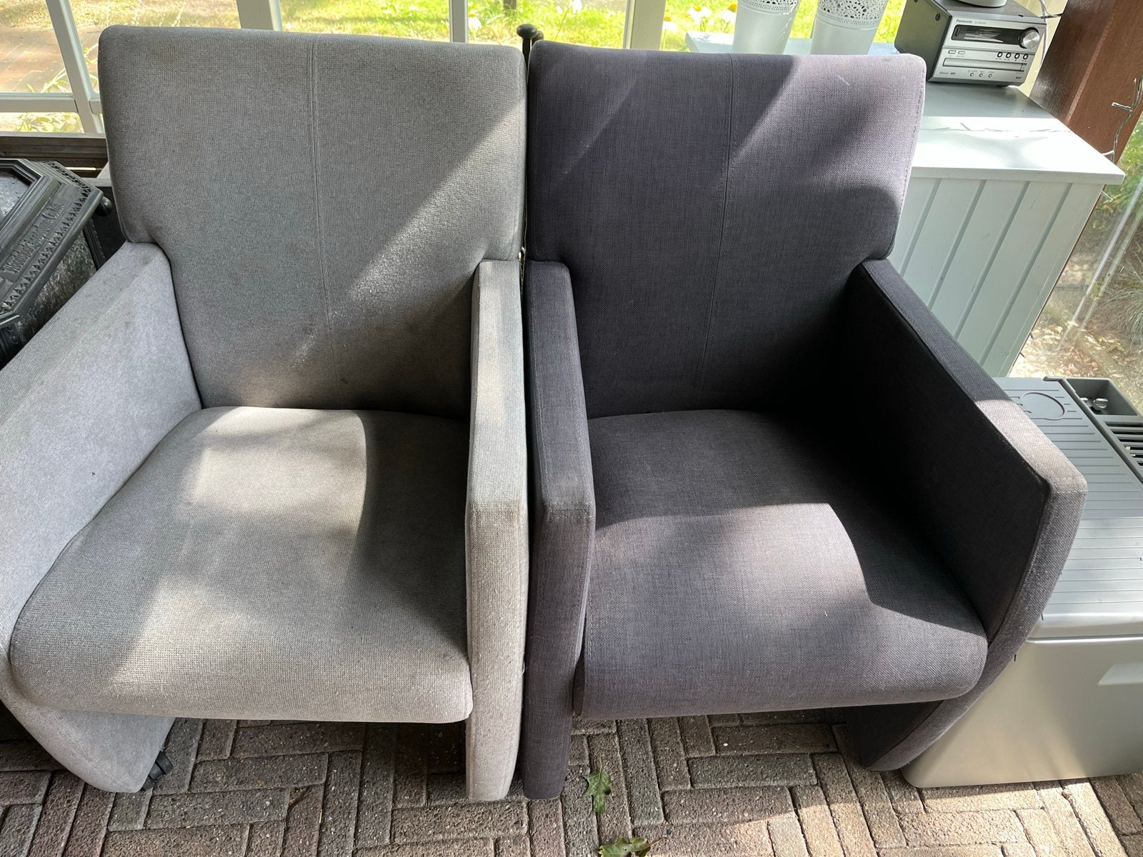 GRATIS: 6 eetkamerstoelen (opknappers), Ophalen, Gebruikt, Vijf, Zes of meer stoelen, Stof