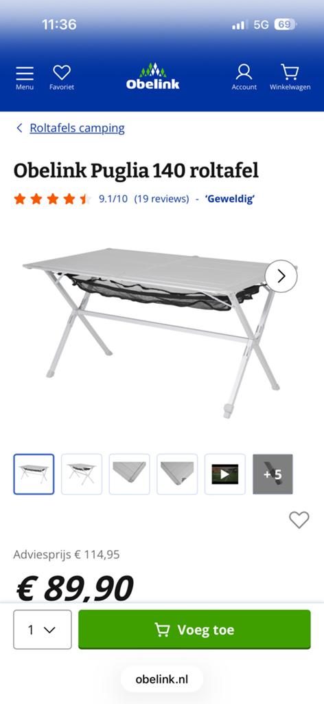 Tuintafel lijkt heel veel op deze., Ophalen of Verzenden, Campingkast