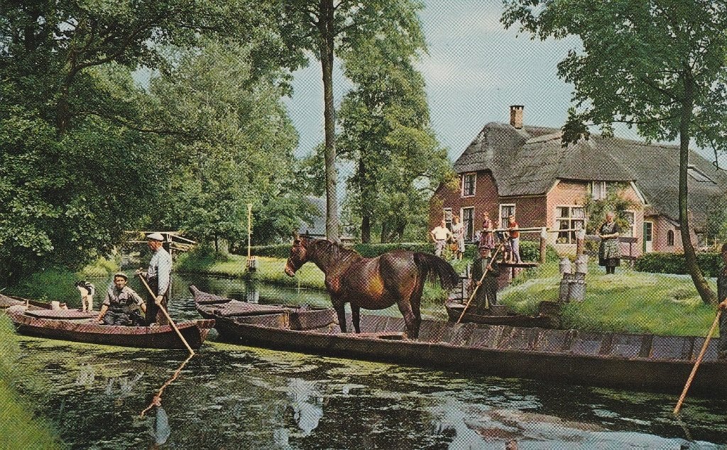 01739 Giethoorn - Vervoer paard per boot, Verzenden, 1960 tot 1980, Ongelopen, Overijssel