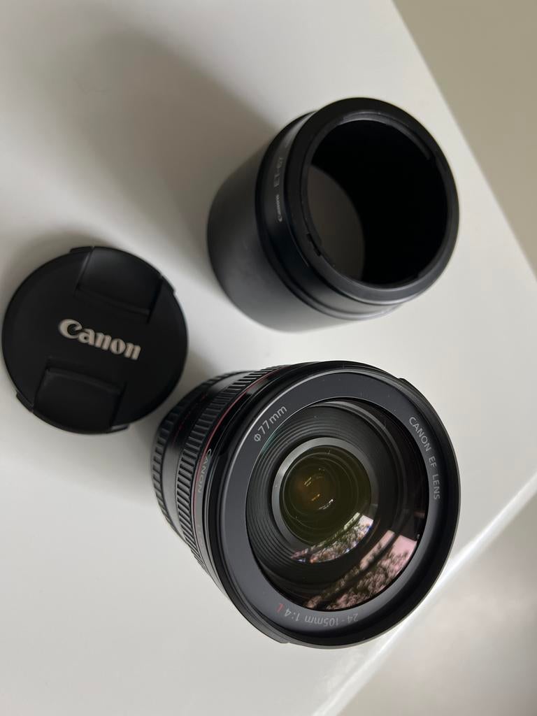 Canon EF 24-105mm f/4 L IS USM Zoomlens, Audio, Tv en Foto, Fotografie | Lenzen en Objectieven, Zo goed als nieuw, Standaardlens