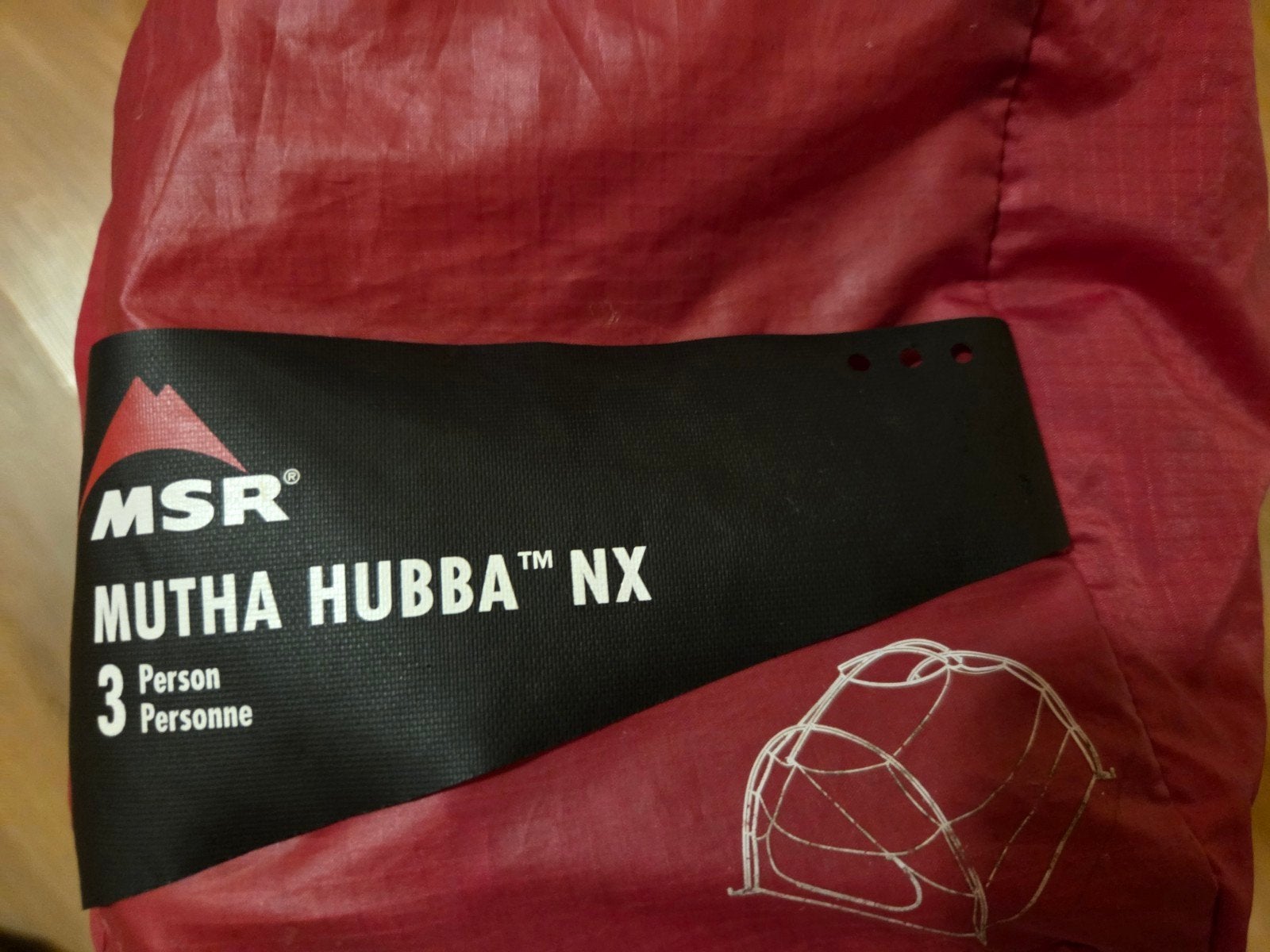 MSR Mutha Hubba NX 3-persoons tent, inclusief gear shed, Ophalen of Verzenden, Gebruikt, Tot en met 3