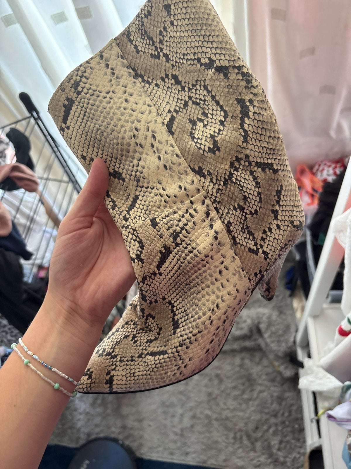 Samsoe Samsoe slangenprint laarzen maat 39, Kleding | Dames, Ophalen, Zo goed als nieuw, Bruin, Lage of Enkellaarzen