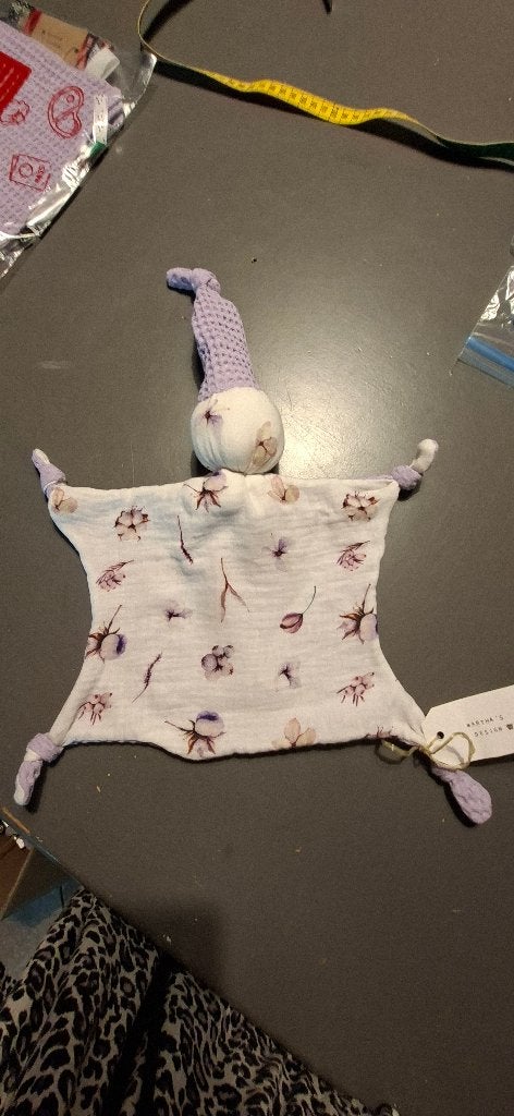 Popje, Kinderen en Baby's, Speelgoed | Knuffels en Pluche, Paars, Overige merken, Overige karakters, Handgemaakt