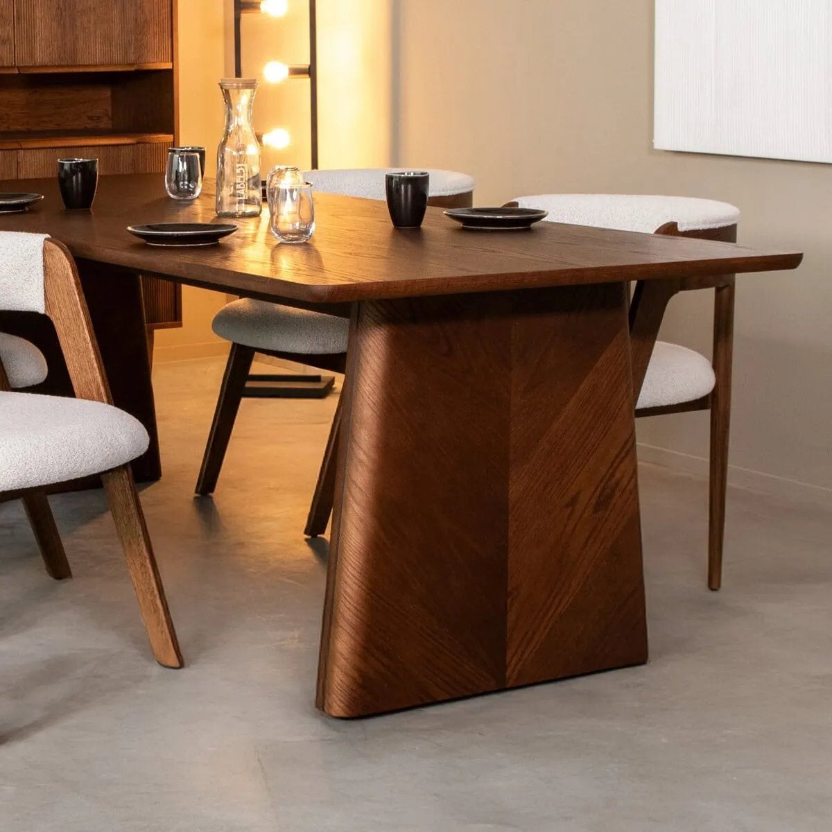 Japandi Label 51 Jule Eettafel - Nieuw in doos, Huis en Inrichting, Ophalen, Walnoot Japandi, 100 tot 150 cm, Eikenhout