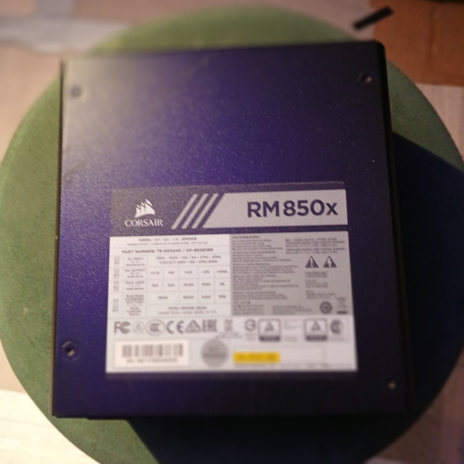 Corsair RM850x 850W 80 PLUS Gold Volledig Modulaire Voeding, Ophalen of Verzenden, Gebruikt