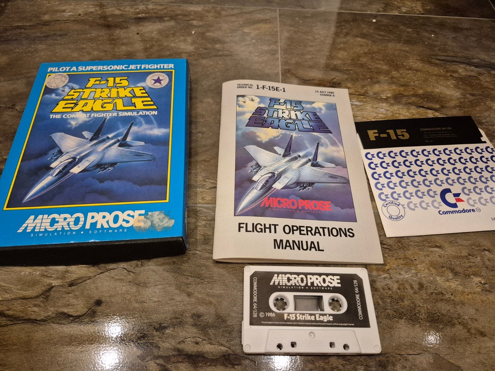 F-15 Strike Eagle Commodore 64 C64 Disk Compleet, Ophalen of Verzenden