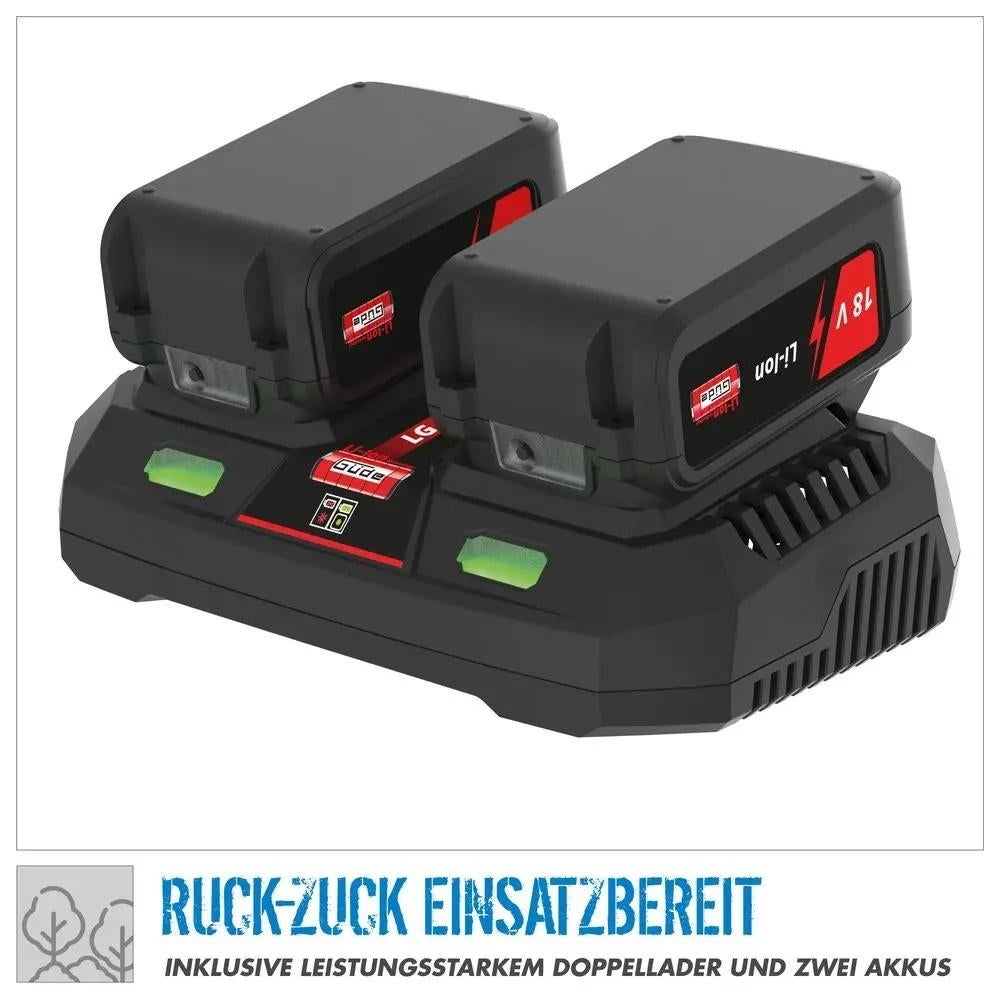Gude HS 36-302-30Kit Accuheggenschaar incl. 2 accu's/lader!!, Ophalen, Nieuw, Accu, Güde