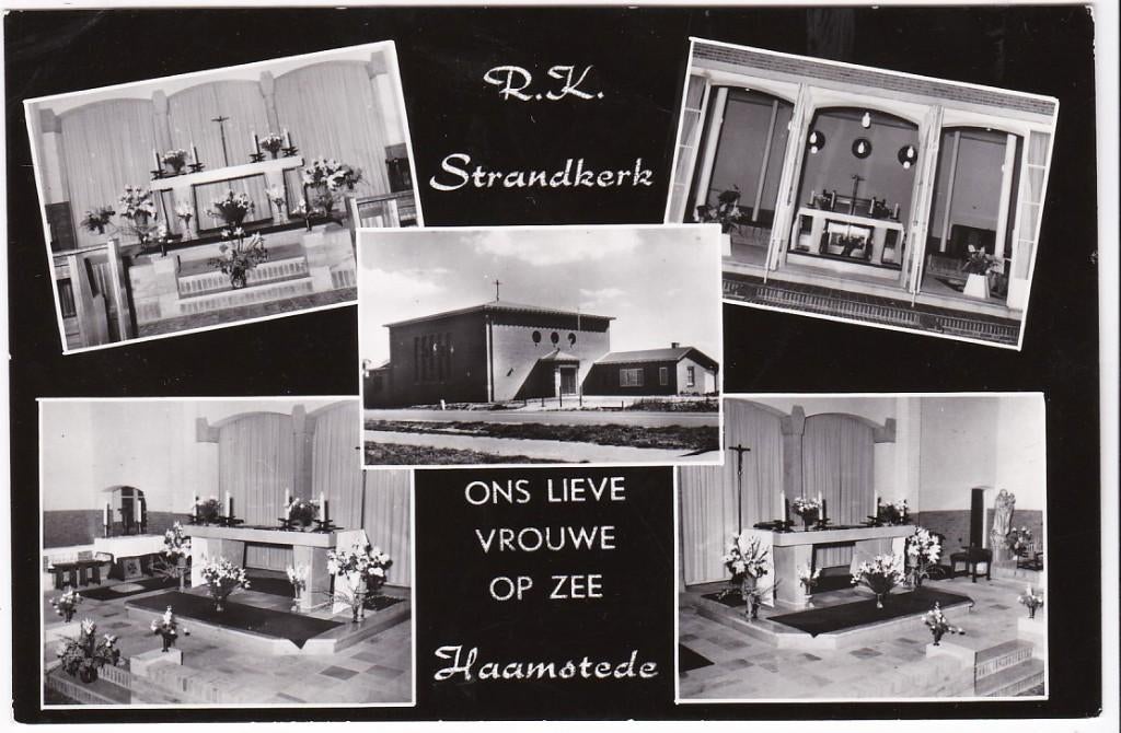 Haamstede (Zld) R.K. Strandkerk O.L. Vrouw op Zee 1963., Verzenden, 1960 tot 1980, Ongelopen, Zeeland