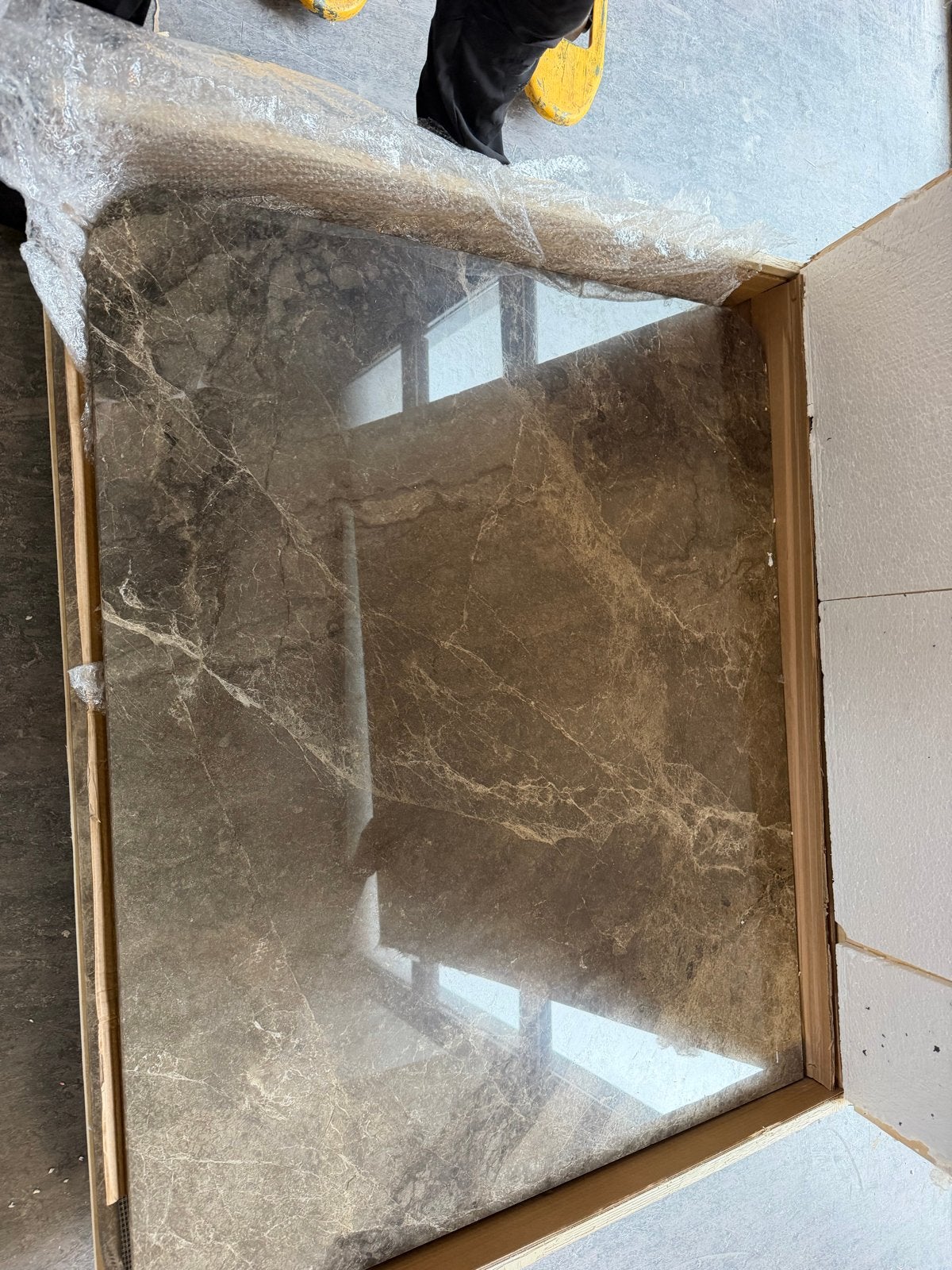 2x Marmeren platen 120x100 cm met 2 ronde hoeken, Doe-het-zelf en Verbouw, Ophalen, 60 cm of meer, Overige typen, Nieuw