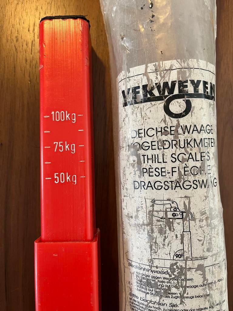 Verweyen Disselweegschaal - 100 kg, Caravans en Kamperen, Ophalen, Zo goed als nieuw