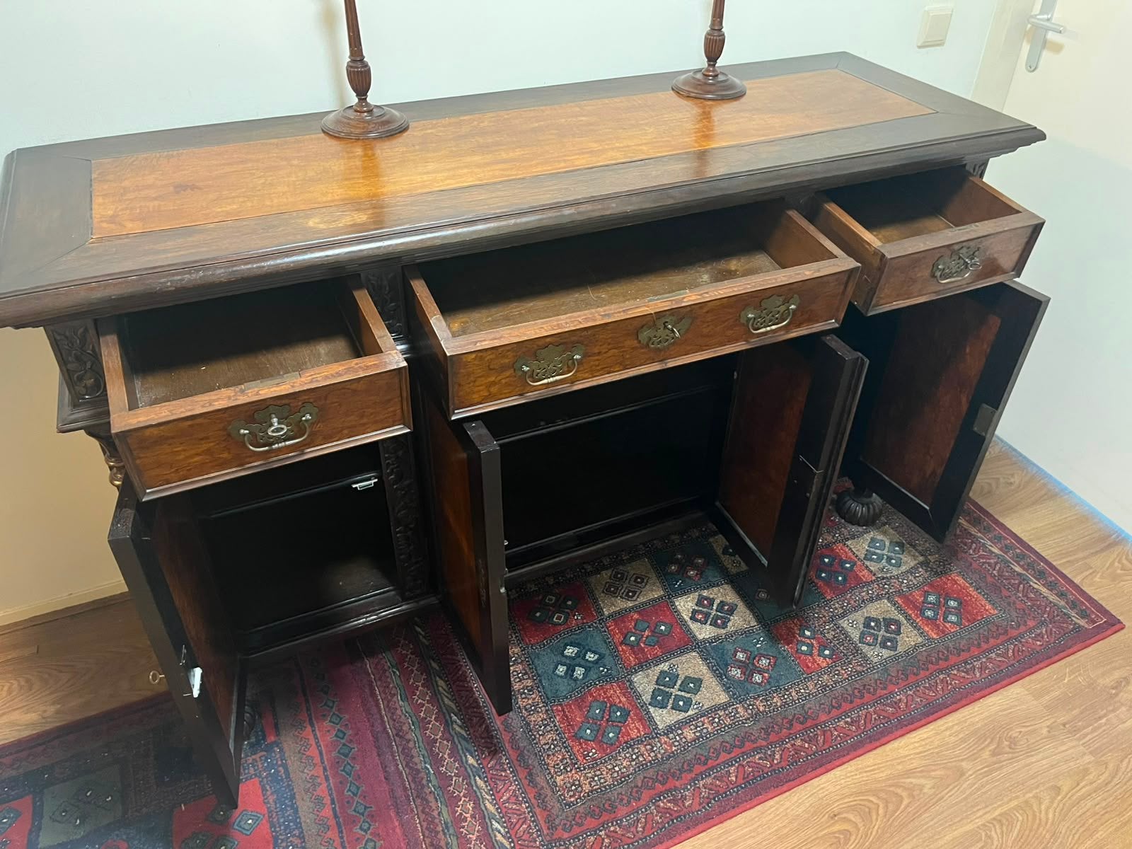 Antieke 19e eeuwse Nederlands-Indisch Hardhout Dressoir kast, Ophalen