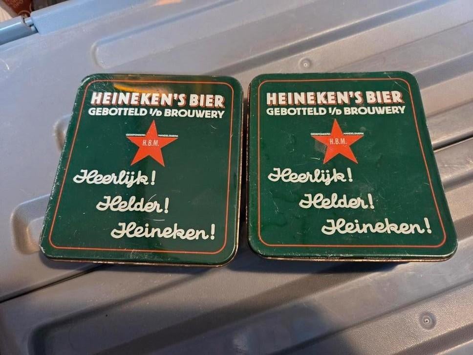 2 Heineken Blikjes met ieder 8 viltjes, Ophalen of Verzenden, Viltje(s), Heineken