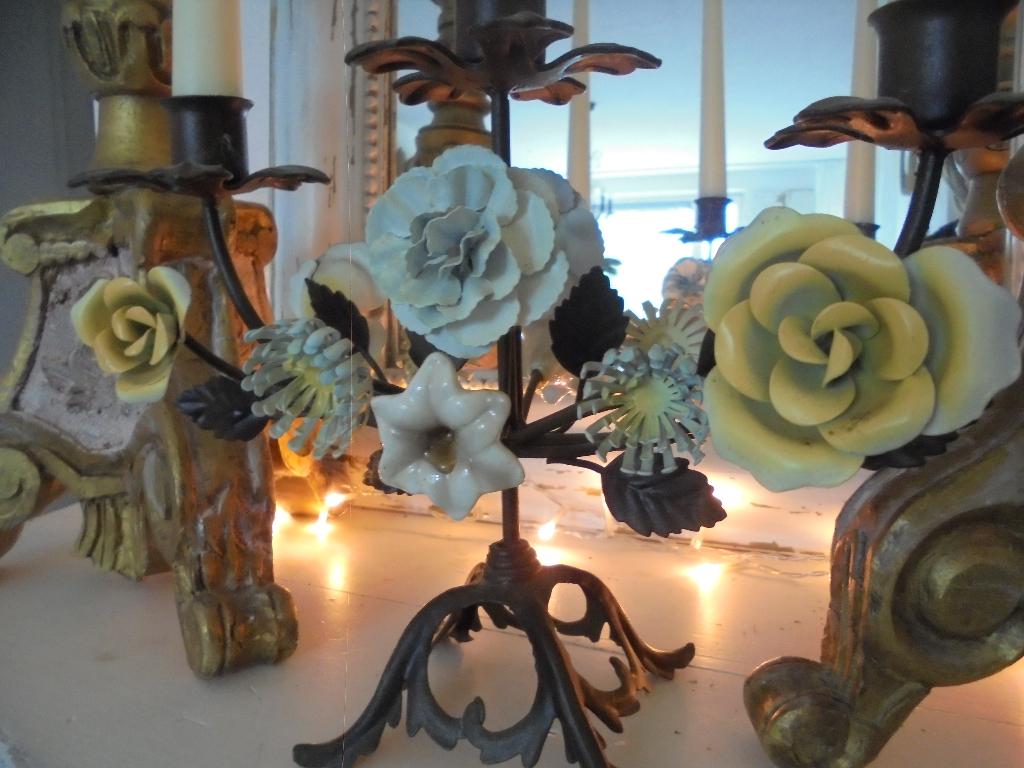 franse kandelaar, bloemenkandelaar, 3 pits, Antiek en Kunst, Ophalen of Verzenden, Koper of Brons