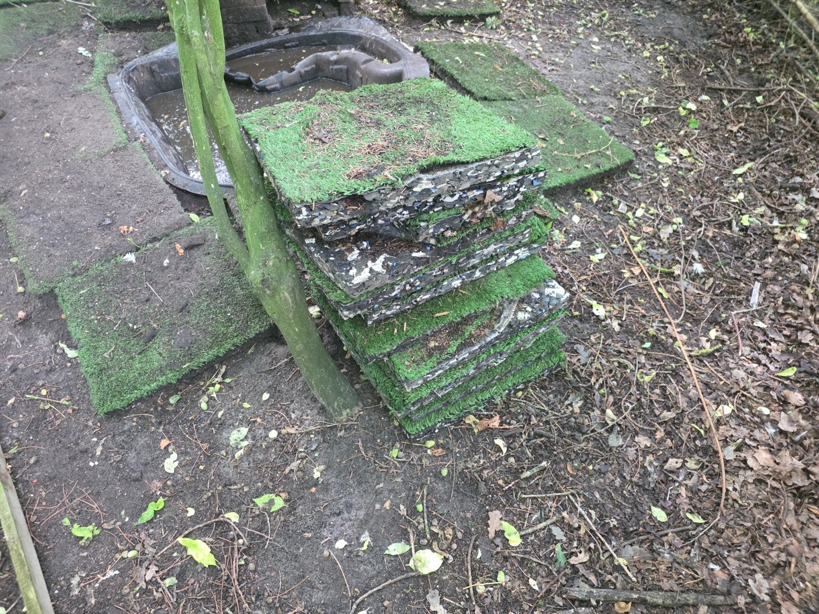 Gebruikte grastegels voor tuin of pad, Ophalen of Verzenden, Gebruikt, Minder dan 10 m², Gras
