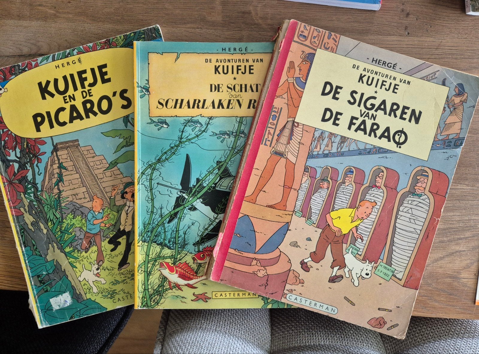 Kuifje stripboeken - 3 klassieke avonturen, Boeken, Meerdere stripboeken, Ophalen of Verzenden, Gelezen, Hergé