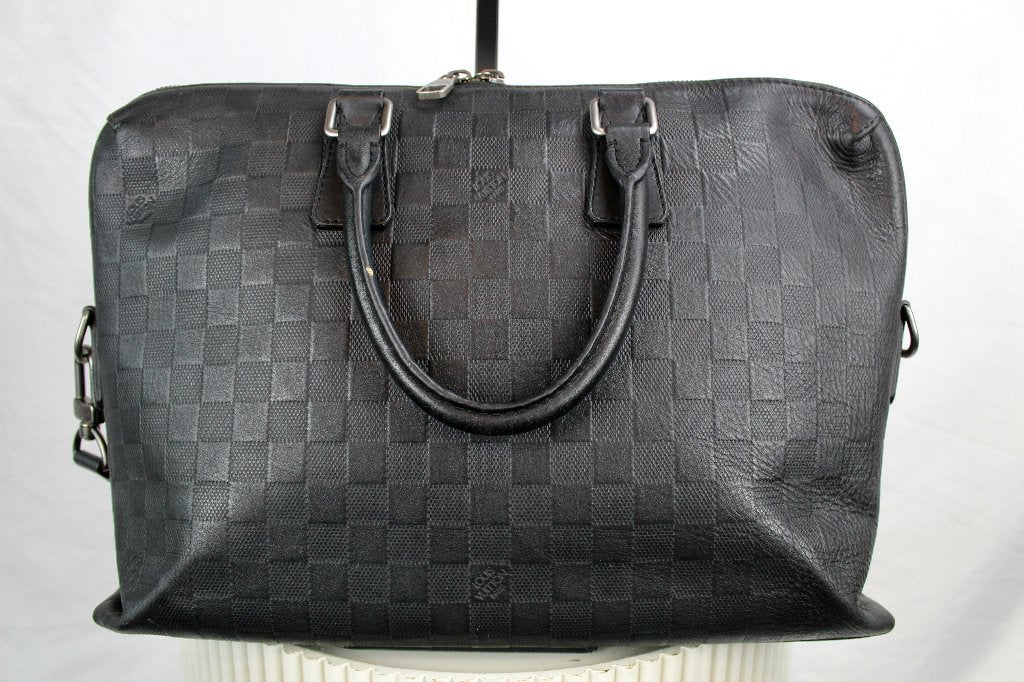 Louis Vuitton Porte Documents Onyx - 1231, Gebruikt, Zwart, Aktetas of Boekentas, Ophalen of Verzenden