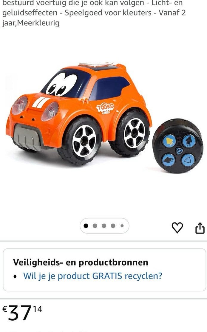 Took bestuurbare auto licht en geluid (ophalen), Zo goed als nieuw