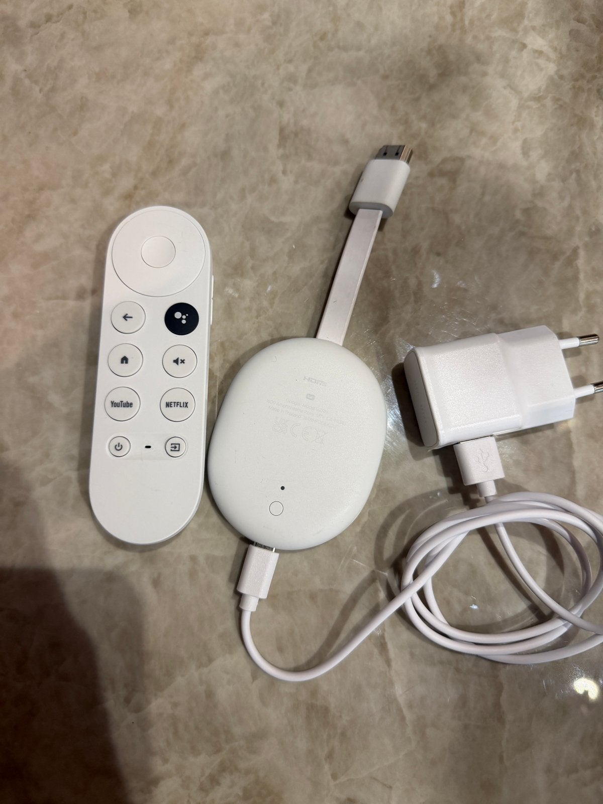 4k Chromecast met Google TV (HD) - Wit, Ophalen of Verzenden, Zo goed als nieuw, HDMI, Zonder harde schijf