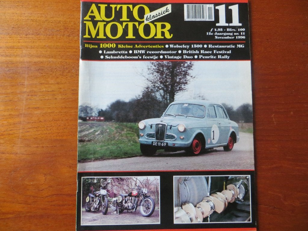 Auto Motor Klassiek 11 1996 Wolseley 1500, MG C, Lambretta, Verzenden, Nieuw, Overige merken