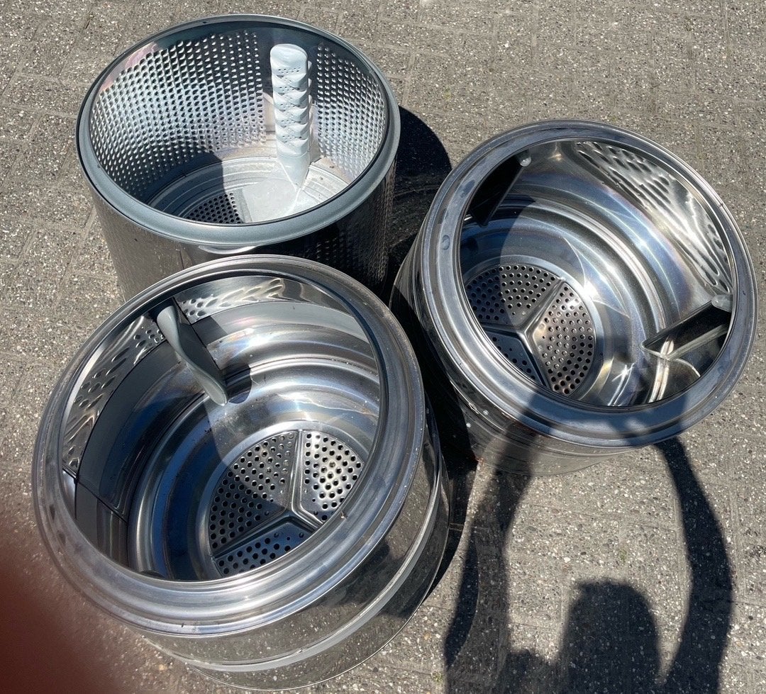 3 trommels voor vuurkorf, vuurton of camping voor alle drie, Ophalen, Zo goed als nieuw, Vuurkorf
