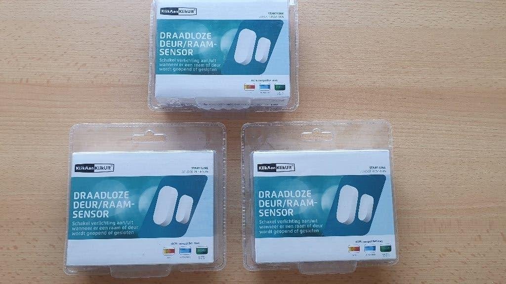 3 stuks Klikaanklikuit draadloze deur/raam-sensor ACST-606, Ophalen of Verzenden, Nieuw, Overige merken, Overige typen