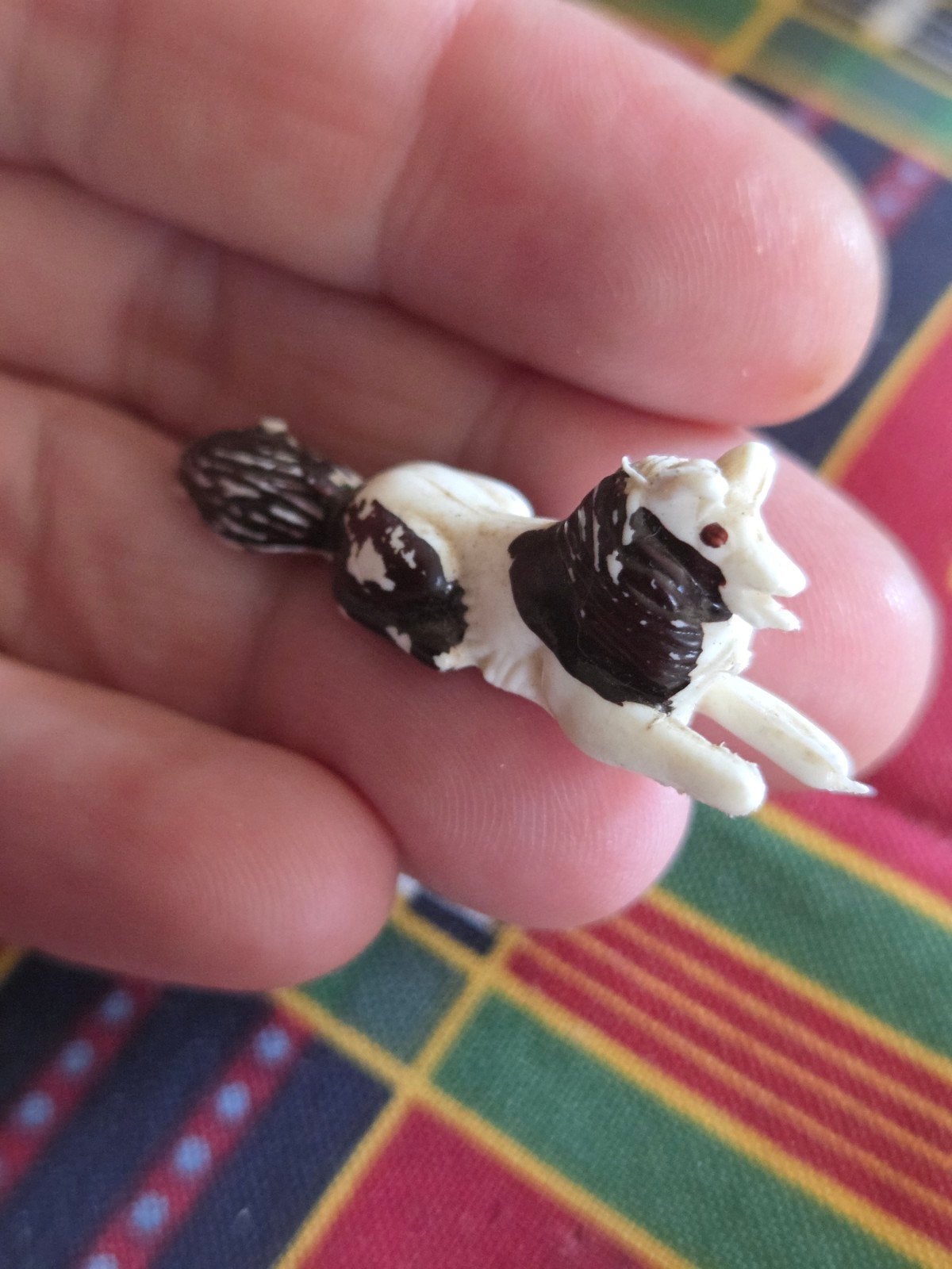 Miniatuur  hondje rubber, Ophalen of Verzenden, Zo goed als nieuw, Hond of Kat, Beeldje of Figuurtje