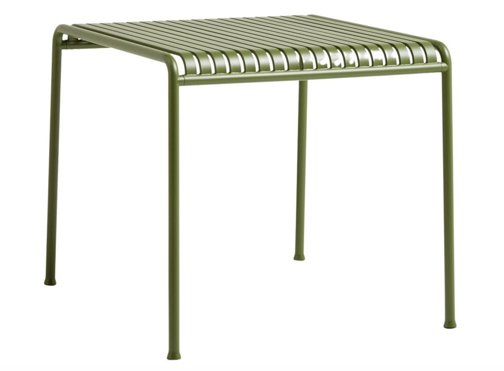 HAY Palissade TUINTAFEL 90x82,5 - kleur Olive - Bouroullec, Ophalen, Gebruikt, Vierkant, Metaal
