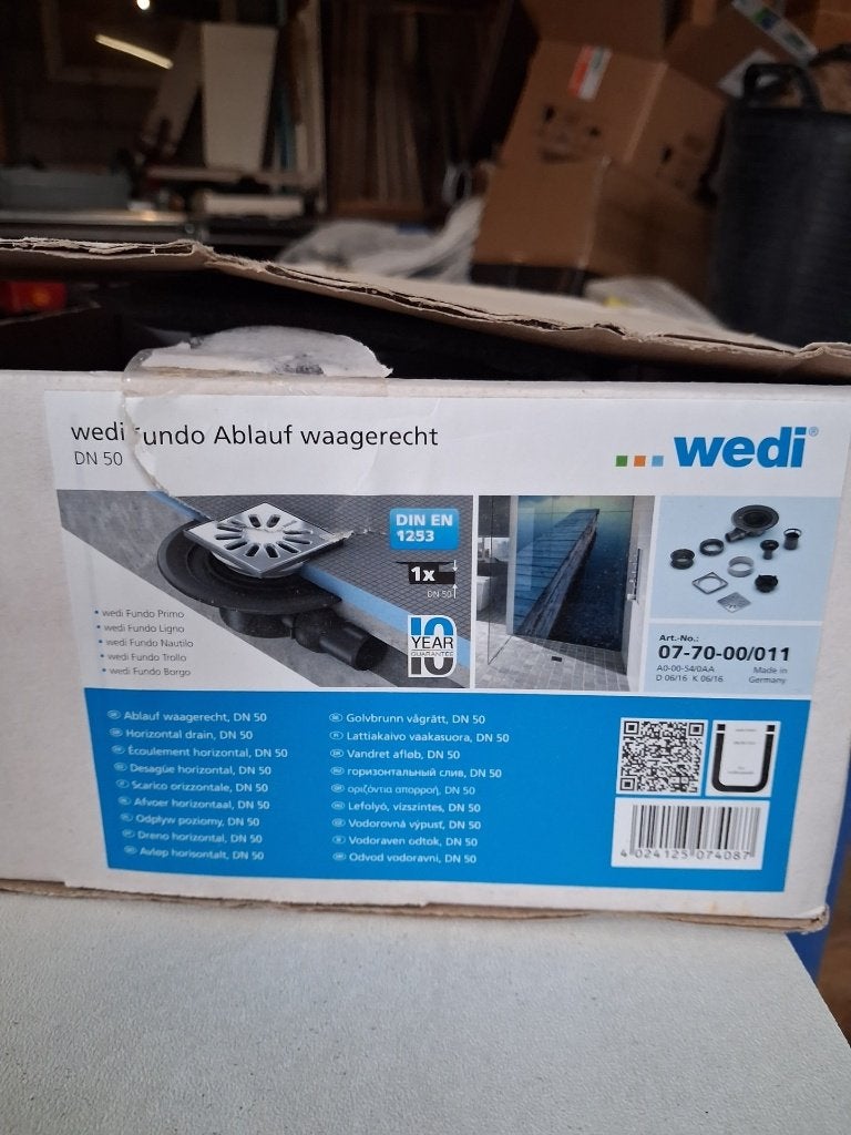 Wedi Fundo afvoerset, Ophalen of Verzenden, Nieuw, Rvs, Toilet