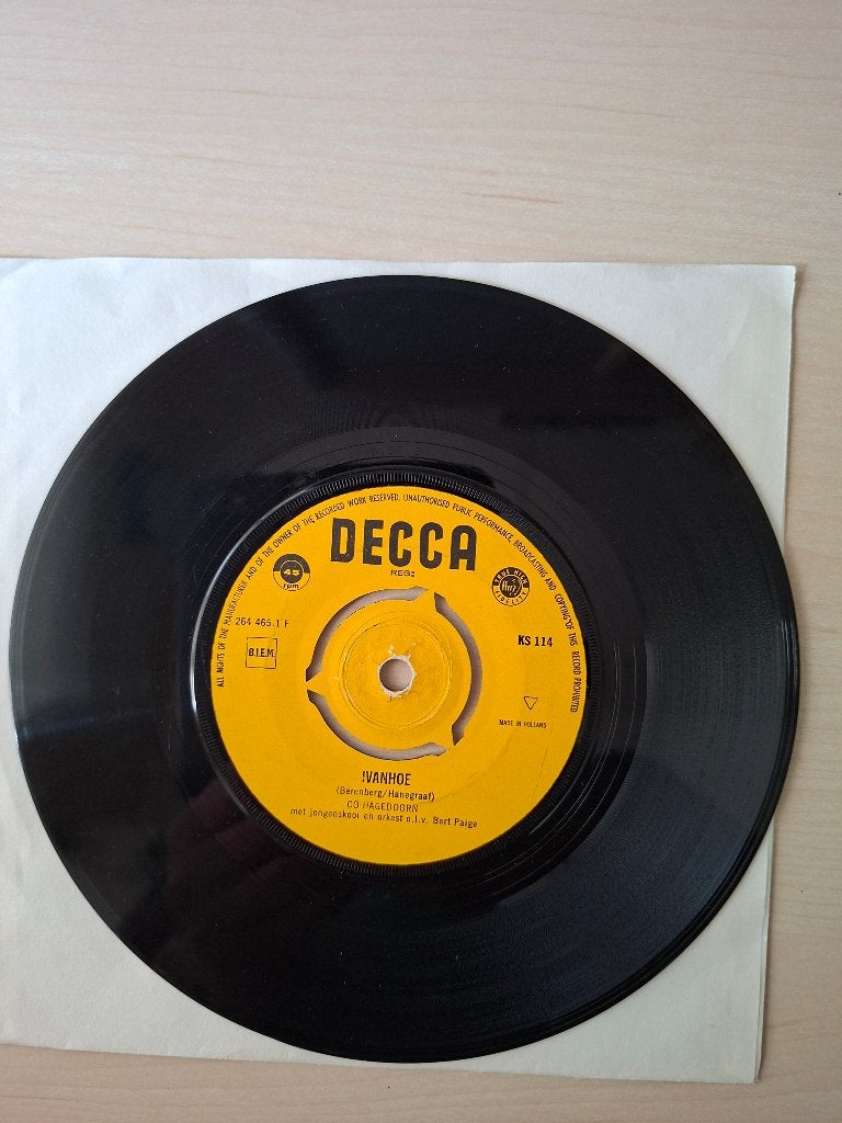 Co Hagedoorn - Ivanhoe, Ophalen of Verzenden, Gebruikt, 7 inch, Soundtrack of Musical