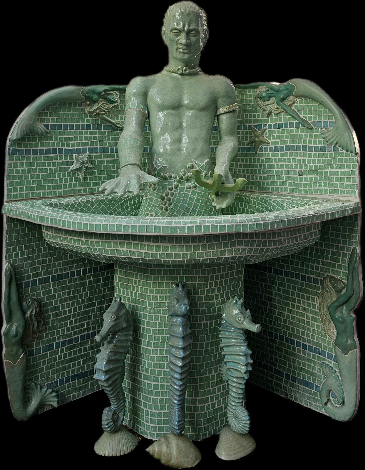 fontein Poseidon, Ophalen, Weerbestendig, 1 meter - 2 meter, Beeld