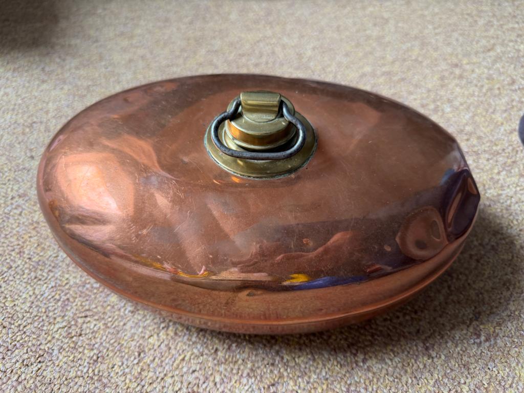 Antieke koperen bedkruik / warmwaterkruik, Antiek en Kunst, Ophalen of Verzenden, Koper